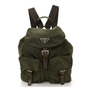 PRADA Nylon Vela Small Backpack Bruciato