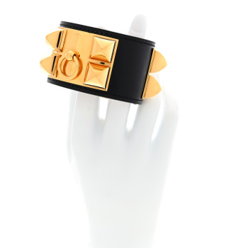 HERMES Box Collier De Chien CDC Bracelet S Black