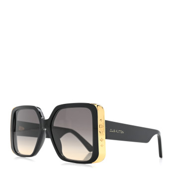 LOUIS VUITTON Acetate LV Moon Square Sunglasses Z1664W Black