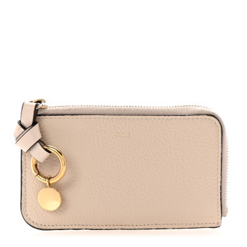 CHLOE Calfskin Alphabet Purse Wallet Nude