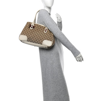 GUCCI Monogram Medium Princy Tote Off White