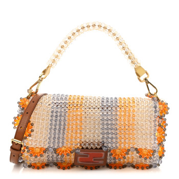 FENDI Perline Glass Karung Beaded Baguette Giallo Viola Arancio Multicolor Azzuro Glicine