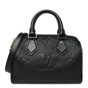 LOUIS VUITTON Empreinte Monogram Giant Speedy Bandouliere 20 Black