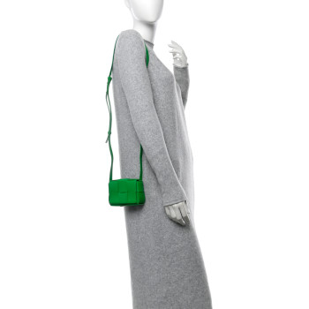 BOTTEGA VENETA Lambskin Maxi Intreccio Candy Cassette Crossbody Bag Parakeet