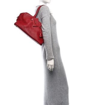 HERMES Taurillon Clemence Victoria 35 Rouge Garance