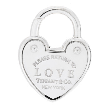 TIFFANY Sterling Silver Return to Love Heart Lock Charm