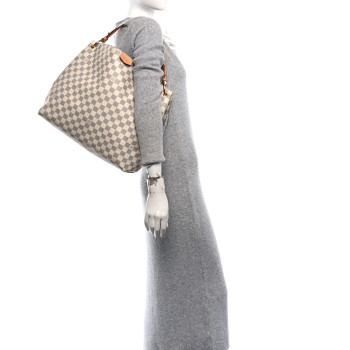 LOUIS VUITTON Damier Azur Graceful MM Rose Ballerine