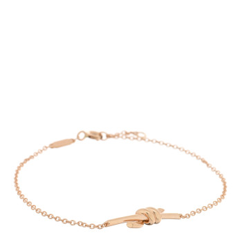 TIFFANY 18K Rose Gold Knot Chain Bracelet