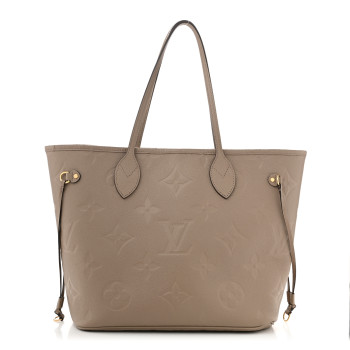 LOUIS VUITTON Empreinte Monogram Giant Neverfull MM Tourterelle