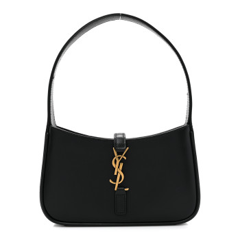 SAINT LAURENT Smooth Calfskin Le 5 A 7 Mini Hobo Black