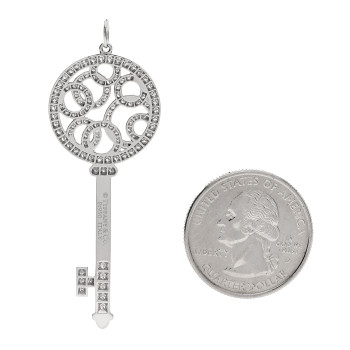 TIFFANY Platinum Diamond Bubbles Key Pendant