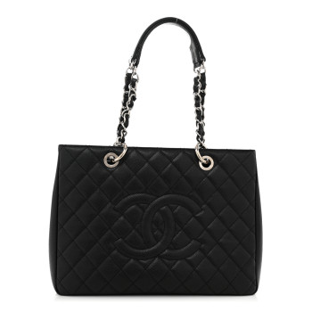 CHANEL Caviar Quilted Grand Shopping Tote GST Black