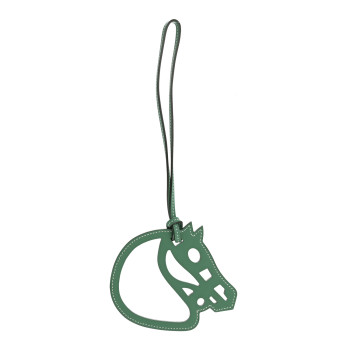 HERMES Swift Paddock Cheval Horse Bag Charm Vert Vertigo