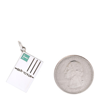 TIFFANY Sterling Silver Enamel Las Vegas Postcard Charm Blue