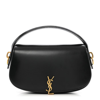 SAINT LAURENT Box Calfskin Voltaire Top Handle Crossbody Bag Black
