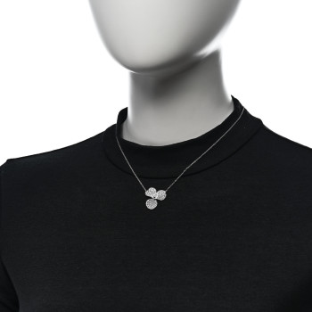 TIFFANY Platinum Diamond Large Paper Flowers Pave Pendant Necklace