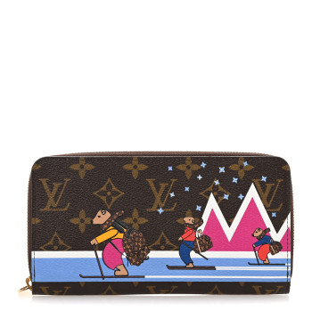 LOUIS VUITTON Monogram 2018 Christmas Animation Zippy Wallet