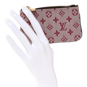 LOUIS VUITTON Mini Monogram Key Pouch Cherry