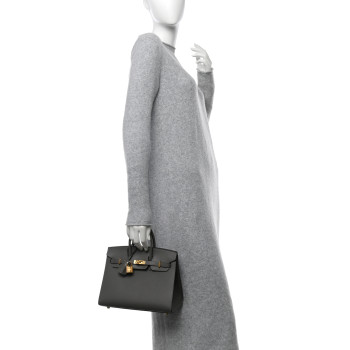 HERMES Epsom Birkin Sellier 25 Gris Meyer