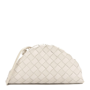 BOTTEGA VENETA Nappa Intrecciato The Mini Pouch Chalk