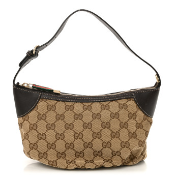 GUCCI Monogram Pochette Brown