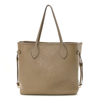 LOUIS VUITTON Empreinte Monogram Giant Neverfull MM Tourterelle
