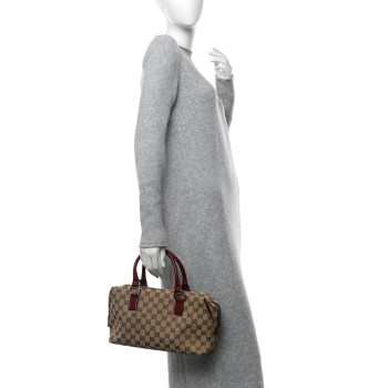 GUCCI Monogram Small Boston Red