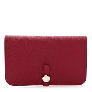 HERMES Dogon Duo Wallet Rubis