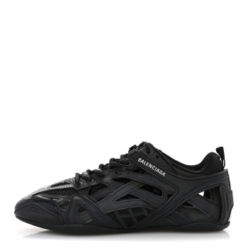 BALENCIAGA Mesh Rubber Monocolor Womens Drive Sneakers 37 Black