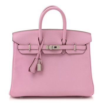 HERMES Swift Birkin 25 Mauve Sylvestre