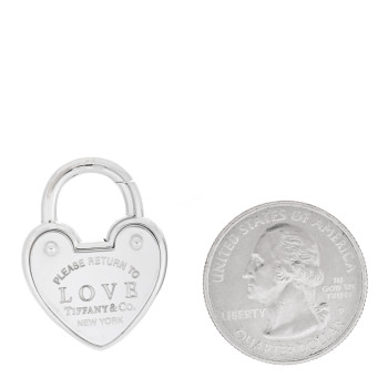 TIFFANY Sterling Silver Return to Love Heart Lock Charm