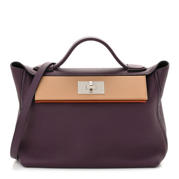 HERMES Togo Swift 24/24 29 Cassis Chai Cuivre