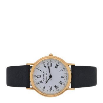 TIFFANY Stainless Steel Calfskin 32mm Portfolio Quartz Watch