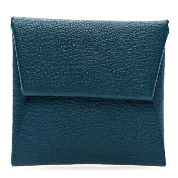 HERMES Chevre Mysore Bastia Coin Purse Vert Bosphore