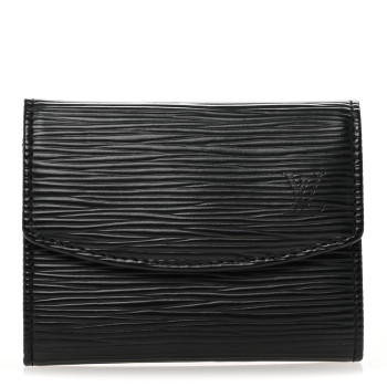 LOUIS VUITTON Epi Porte-Monnaie Simple Coin Purse Black
