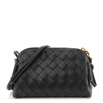 BOTTEGA VENETA Nappa Intrecciato Concert Pouch Black