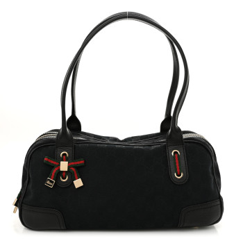 GUCCI Monogram Small Princy Satchel Black