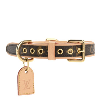 LOUIS VUITTON Monogram Baxter Dog Collar PM