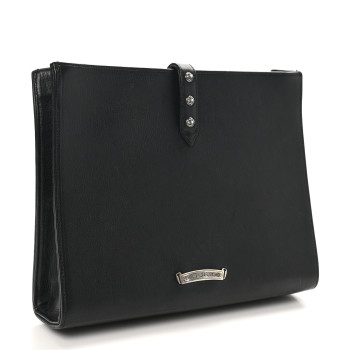 CHROME HEARTS Grained Calfskin Cross Clutch Black