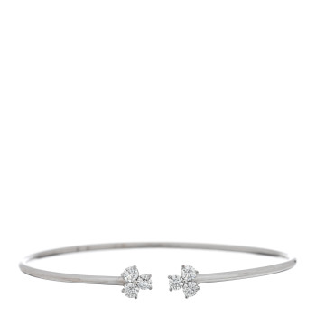 TIFFANY 18K White Gold Diamond Aria Wire Bracelet