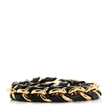 LOUIS VUITTON Calfskin Multi Pochette Chain Shoulder Strap Black Gold