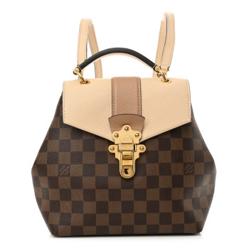 LOUIS VUITTON Damier Ebene Clapton Backpack Creme