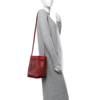 GOYARD Goyardine Petit Flot Bucket Bag PM Red