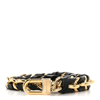 LOUIS VUITTON Calfskin Multi Pochette Chain Shoulder Strap Black Gold