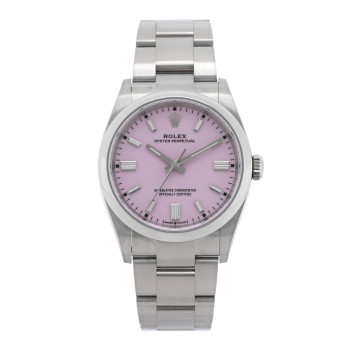ROLEX Stainless Steel 36mm Oyster Perpetual Watch Candy Pink 126000