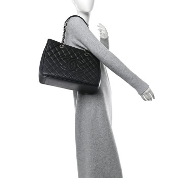 CHANEL Caviar Quilted Grand Shopping Tote GST Black