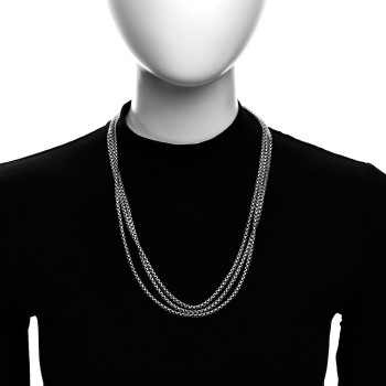 DAVID YURMAN Sterling Silver 14K Yellow Gold 3.6mm Medium Box Chain Necklace 72"