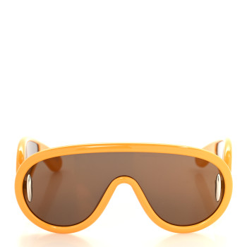 LOEWE Acetate Anagram Wave Mask Sunglasses LW40108I Earth Yellow
