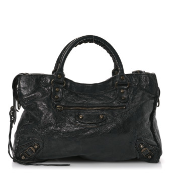 BALENCIAGA Agneau Classic Hardware City Black