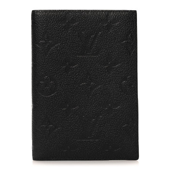 LOUIS VUITTON Empreinte Monogram Passport Cover Black